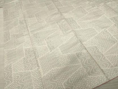 平和屋着物●上質な紬 亀甲文 正絹 逸品 AAAY9844ck