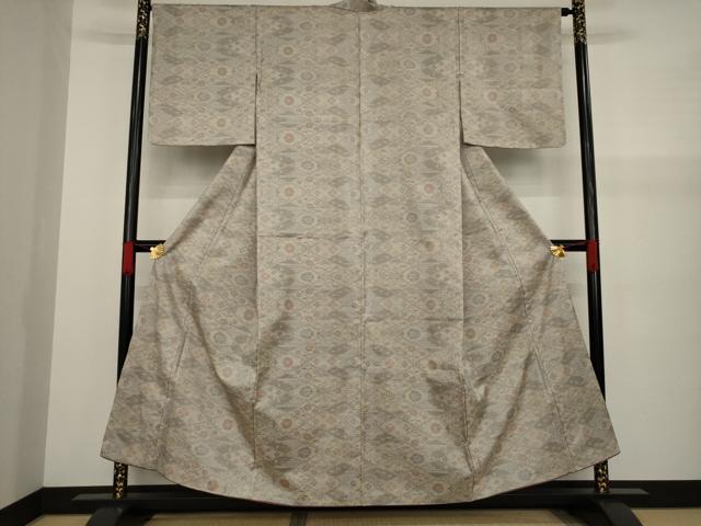 平和屋着物●本場大島紬　一元7マルキ　花菱文　正絹　逸品　AAAY9846ck