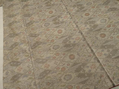 平和屋着物●本場大島紬　一元7マルキ　花菱文　正絹　逸品　AAAY9846ck