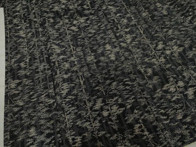平和屋着物●上質な紬 樹林文 黒地 正絹 逸品 AAAY9851ck