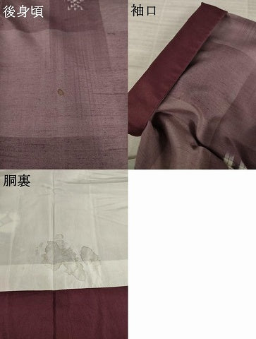 平和屋着物●上質な紬　舞花文　正絹　逸品　AAAY9853ck