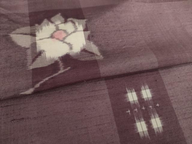 平和屋着物●上質な紬　舞花文　正絹　逸品　AAAY9853ck