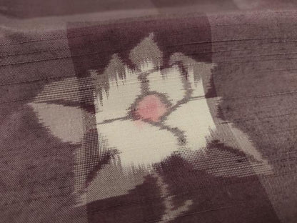 平和屋着物●上質な紬　舞花文　正絹　逸品　AAAY9853ck