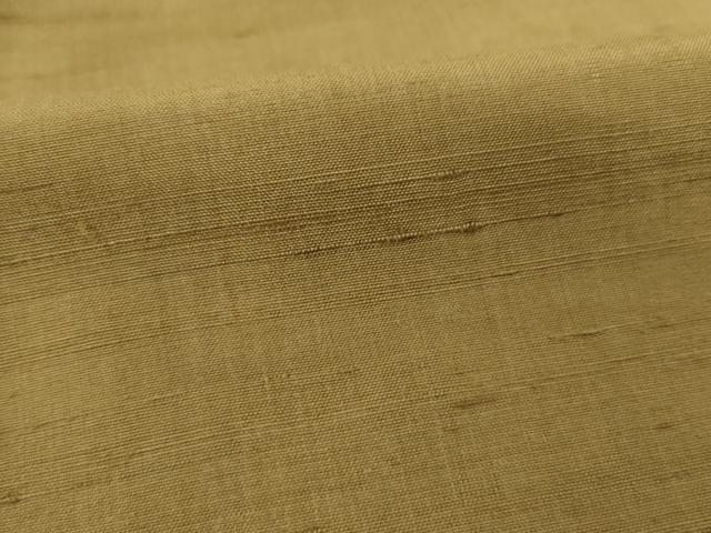 平和屋着物●上質な紬 色無地 飴色 正絹 逸品 AAAY9857ck