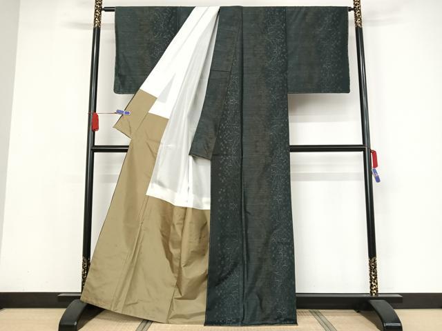 平和屋着物●本場大島紬 蔦草文 正絹 逸品 AAAY9883np