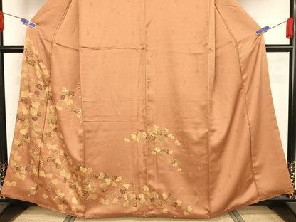 平和屋着物●訪問着 葡萄蔦の葉文 金糸 金彩 正絹 逸品 AAAY9884np