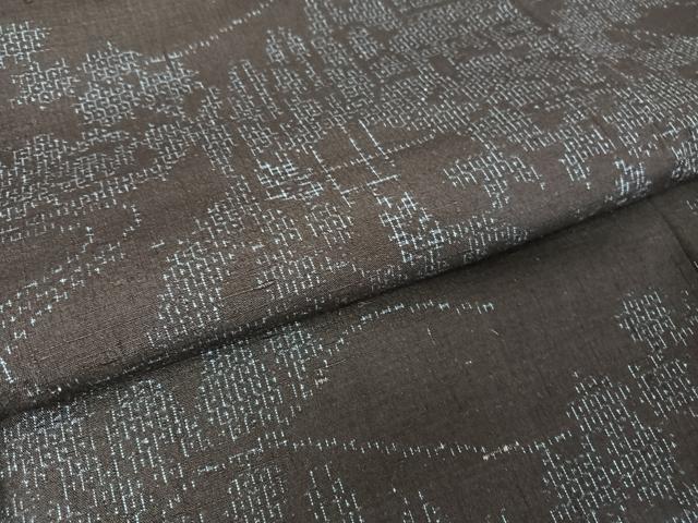 平和屋着物●結城紬 80亀甲 流水文 正絹 逸品 AAAY9893np