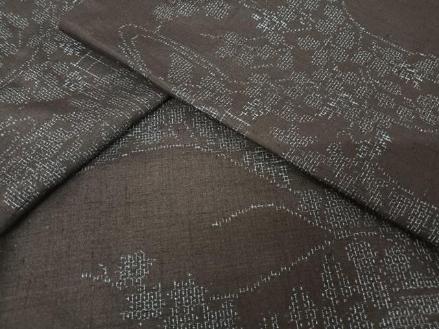 平和屋着物●結城紬 80亀甲 流水文 正絹 逸品 AAAY9893np