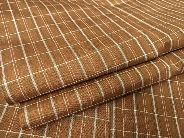 平和屋着物●上質な紬　格子　健勝苑扱い　正絹　逸品　AAAY9896np