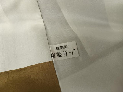 平和屋着物●上質な紬　格子　健勝苑扱い　正絹　逸品　AAAY9896np