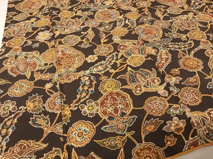 平和屋着物●上質な小紋 更紗花文 正絹 逸品 AAAY9897np