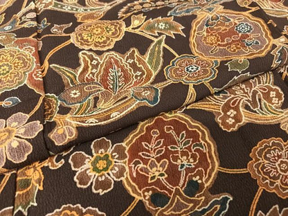 平和屋着物●上質な小紋 更紗花文 正絹 逸品 AAAY9897np