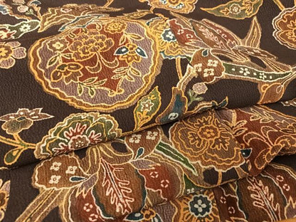 平和屋着物●上質な小紋 更紗花文 正絹 逸品 AAAY9897np
