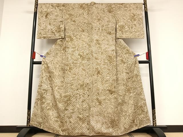 平和屋着物●上質な小紋 更紗花文 正絹 逸品 未使用 AAAY9899np