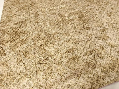 平和屋着物●上質な小紋 更紗花文 正絹 逸品 未使用 AAAY9899np