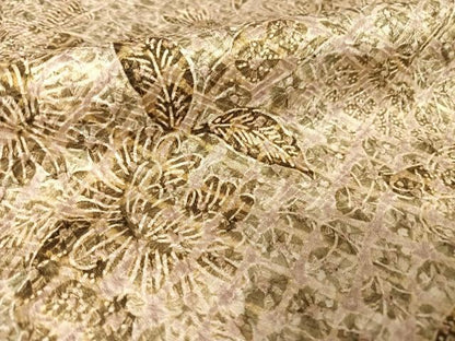 平和屋着物●上質な小紋 更紗花文 正絹 逸品 未使用 AAAY9899np