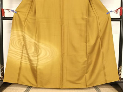 平和屋着物●訪問着　紬地　流水文　正絹　逸品　AAAY9911np