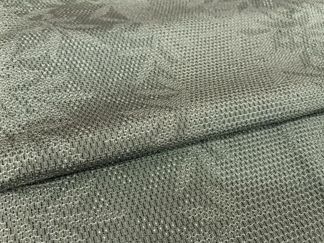 平和屋着物●お召 枝葉文 正絹 逸品 AAAY9914np