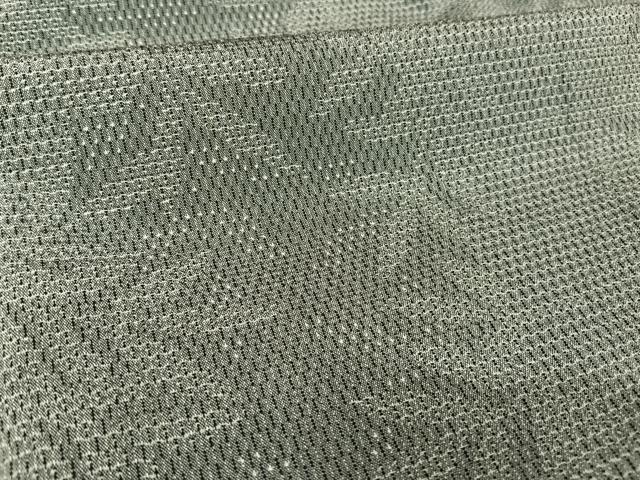 平和屋着物●お召 枝葉文 正絹 逸品 AAAY9914np