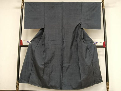 平和屋着物●男性　本場大島紬　格子　正絹　逸品　未使用　AAAY9921np