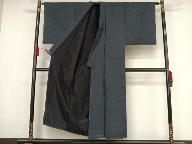 平和屋着物●男性　本場大島紬　格子　正絹　逸品　未使用　AAAY9921np