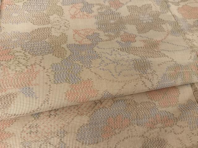 平和屋着物●本場大島紬 一元7マルキ 草花文 正絹 逸品 AAAY9933np