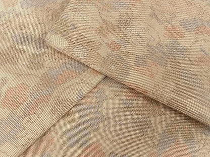 平和屋着物●本場大島紬 一元7マルキ 草花文 正絹 逸品 AAAY9933np