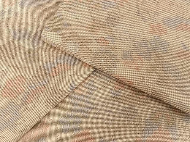 平和屋着物●本場大島紬 一元7マルキ 草花文 正絹 逸品 AAAY9933np