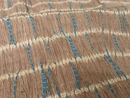 平和屋着物∞道行コート 紬地 竜巻絞り ロング丈 正絹 逸品 AAAY9944np