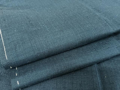 平和屋着物●男性 紬 アンサンブル 色無地 留紺色 正絹 逸品 未使用 AAAY9950np