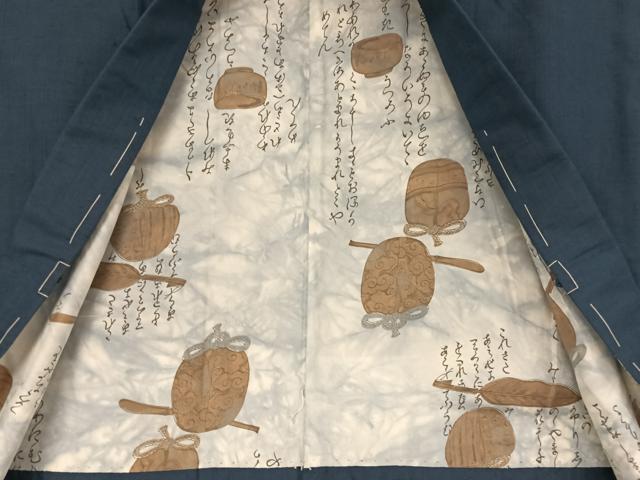 平和屋着物●男性 紬 アンサンブル 色無地 留紺色 正絹 逸品 未使用 AAAY9950np
