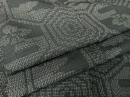 平和屋着物●結城紬 80亀甲 亀甲花文 正絹 逸品 AAAY9953np