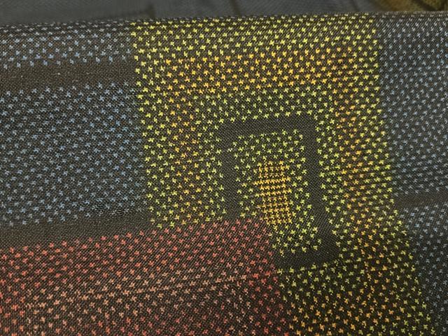 平和屋着物●本場大島紬 一元7マルキ 色紙文 正絹 逸品 未使用 AAAY9970np