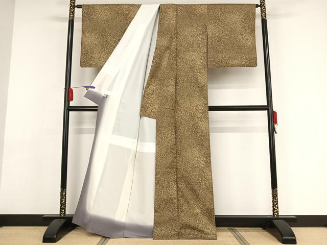 平和屋着物●本場染大島紬　たたき染め　正絹　逸品　AAAY9975np