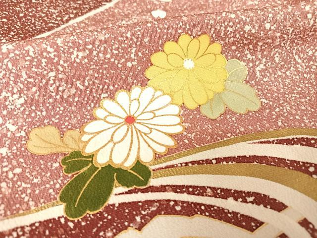 平和屋着物●訪問着 流水花文 金彩 正絹 逸品 AAAY9979np