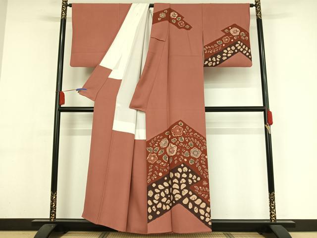 平和屋着物●訪問着　絞り　辻が花　正絹　逸品　AAAY9980np