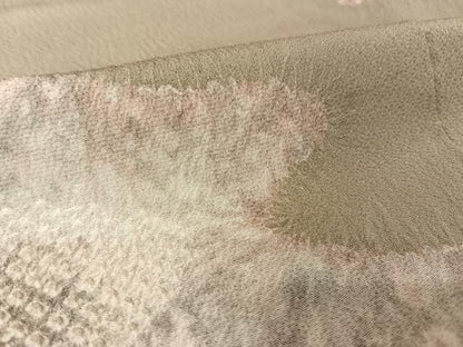 平和屋着物●訪問着 辻が花 絞り 灰汁色 正絹 逸品 AAAY9985np