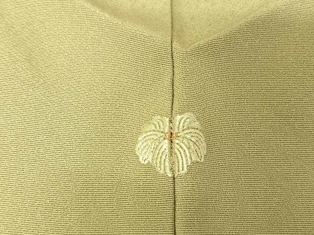 平和屋着物●総刺繍 訪問着 柳茶色 正絹 逸品 AAAY9989np