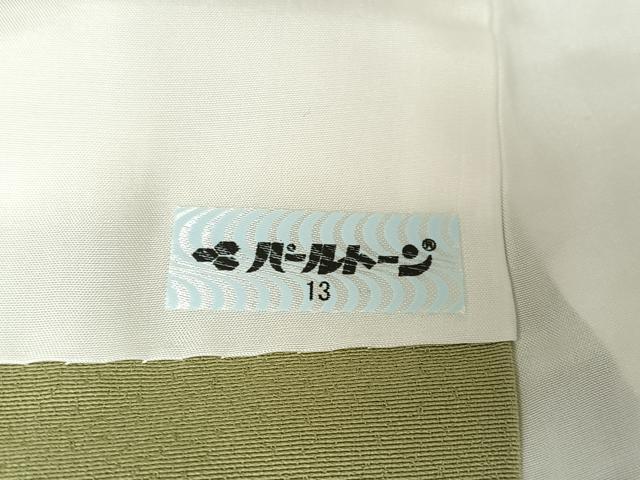 平和屋着物●総刺繍 訪問着 柳茶色 正絹 逸品 AAAY9989np