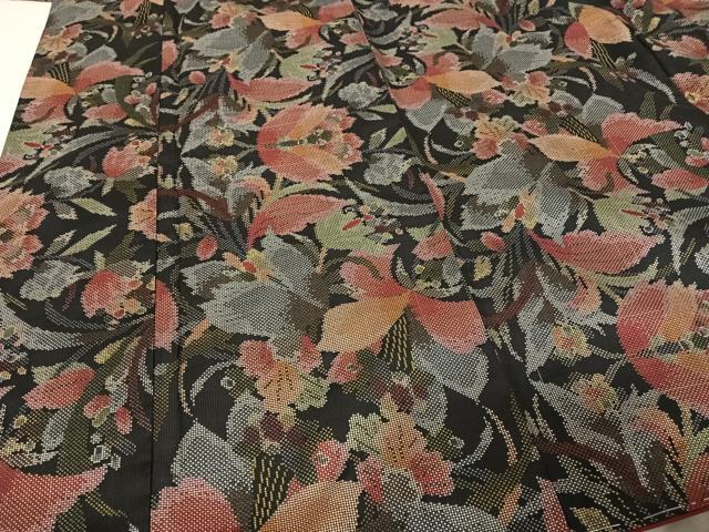 平和屋着物●本場大島紬 一元絣 更紗花文 正絹 逸品 未使用 AAAY9997np