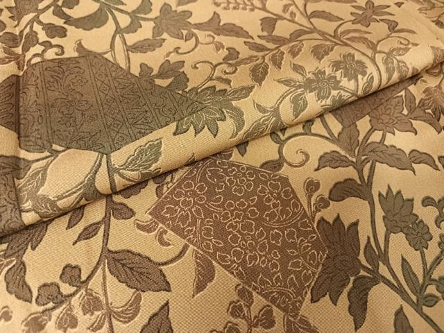 平和屋着物●上質な小紋　地紙更紗花文　正絹　逸品　AAAY9998np