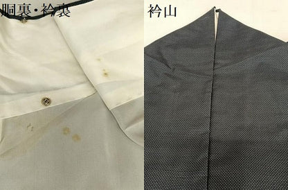 平和屋着物●本場大島紬　カタス7マルキ　色紙舞蝶文　正絹　逸品　AAAZ0009zg