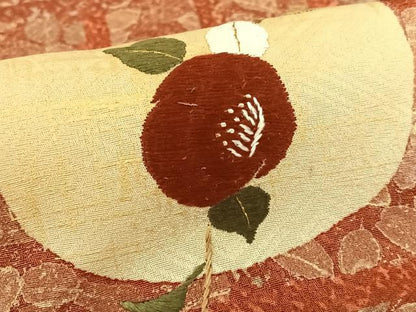 平和屋着物●訪問着 刺繍 枝花文 椿 暈し染め 金彩 正絹 逸品 AAAZ0025zg