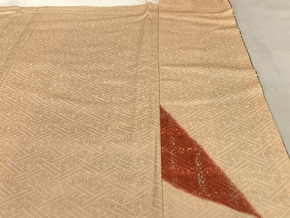 平和屋着物●訪問着 刺繍 枝花文 椿 暈し染め 金彩 正絹 逸品 AAAZ0025zg