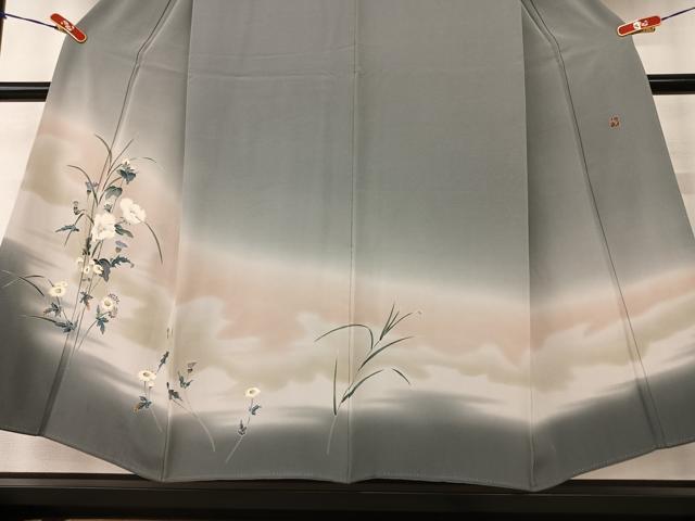 平和屋着物●豪華色留袖　友禅　作家物　草花文　暈し染め　正絹　逸品　AAAZ0031zg
