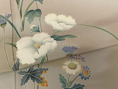 平和屋着物●豪華色留袖　友禅　作家物　草花文　暈し染め　正絹　逸品　AAAZ0031zg