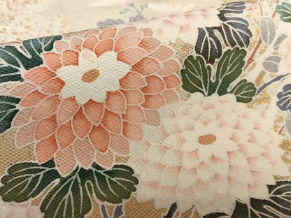 平和屋着物●訪問着　草花文　暈し染め　金彩　正絹　逸品　AAAZ0058zg