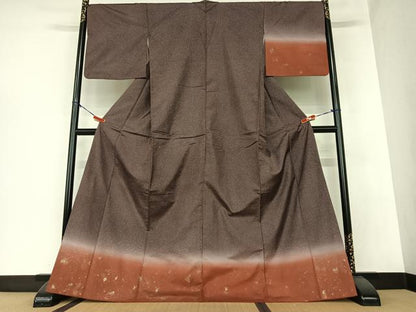 平和屋着物●本場染大島紬 箔散らし 暈し染め 金彩 正絹 逸品 AAAZ0059zg