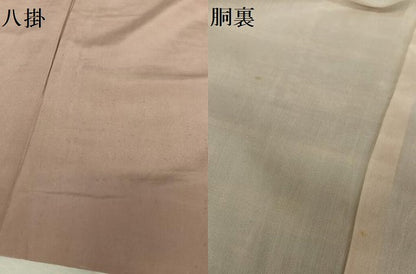 平和屋着物●上質な紬　格子　正絹　逸品　AAAZ0064zg