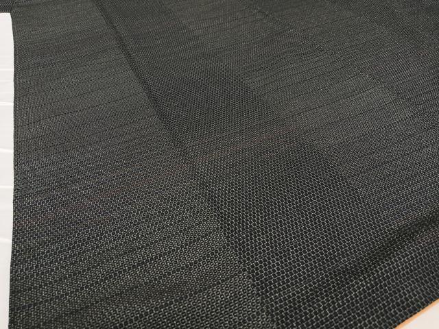 平和屋着物●本塩沢　110亀甲　横段文　正絹　逸品　AAAZ0065zg